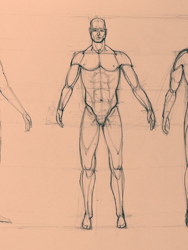 Anatomy sketch of male body Mini Skirt for Sale by oanaunciuleanu