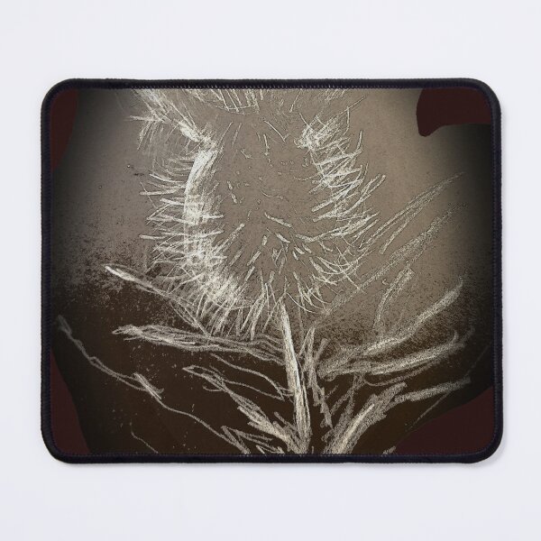 Item preview, Silver smoky thistle design designed and sold by WorldOfWendyArt.