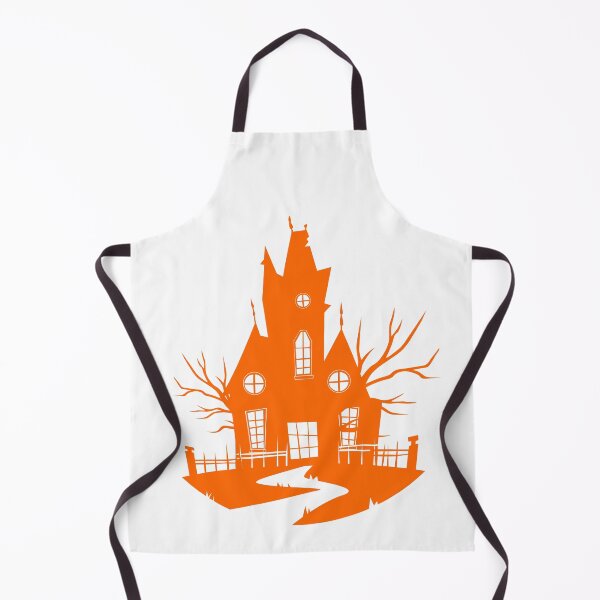 Item preview, Silhouette Haunted House - Orange Halloween Design designed and sold by ResuWreck.