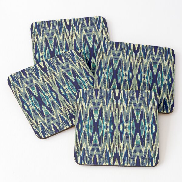 Item preview, Scandinavian Ikat Pattern, Ethnic Aztec Pattern, Abstract, Diamond Shape, Navy Gold designed and sold by MyArt23.