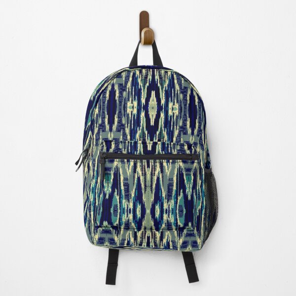 Item preview, Scandinavian Ikat Pattern, Ethnic Aztec Pattern, Abstract, Diamond Shape, Navy Gold designed and sold by MyArt23.