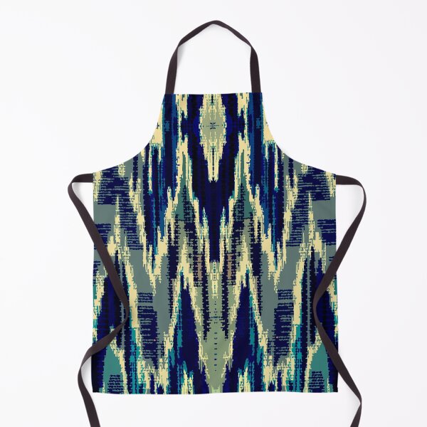 Item preview, Scandinavian Ikat Pattern, Ethnic Aztec Pattern, Abstract, Diamond Shape, Navy Gold designed and sold by MyArt23.
