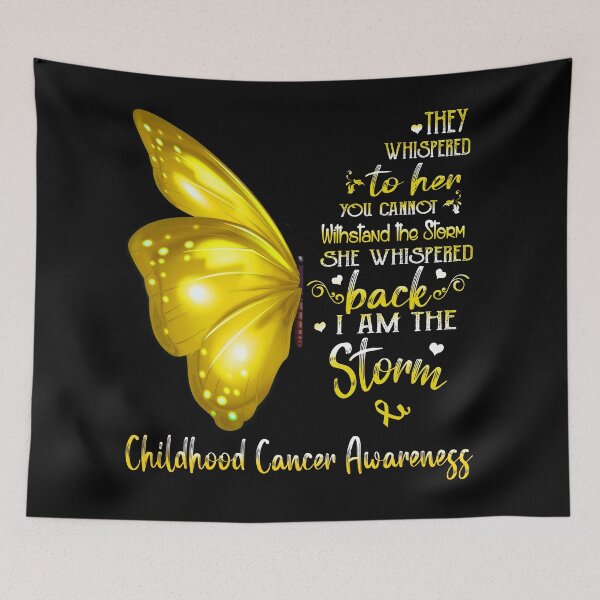 Item preview, She Whispered Back I Am The Storm Childhood Cancer Awareness Butterfly designed and sold by frechettee.