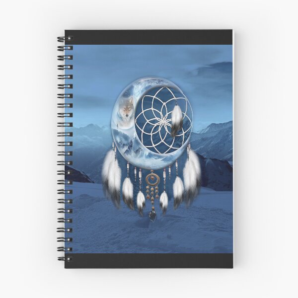 Item preview, Wolf Dreamcatcher art watercolor designed and sold by AlwineSeidel.