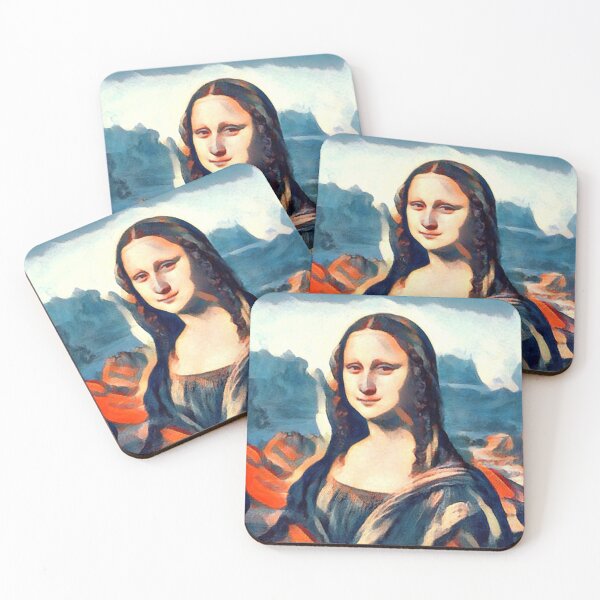 Item preview, "Mona Lisa (53)" an iconic Renaissance painting reimagined. designed and sold by thalasson.