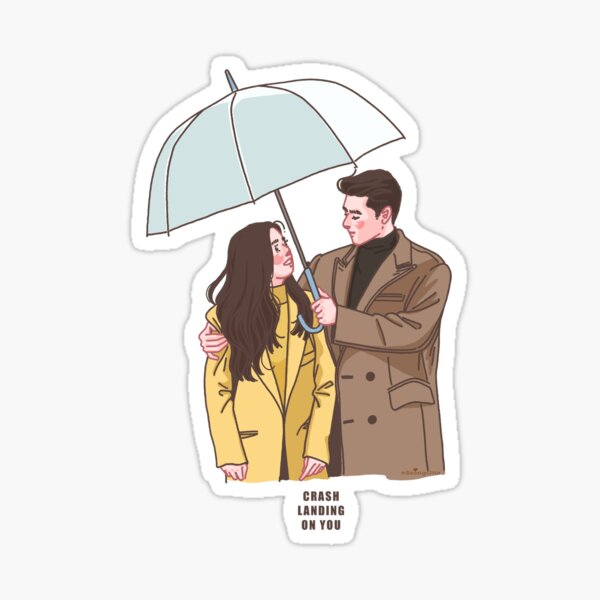 Artikel-Vorschau von K-Drama Crash Landing On You Illustration Art_Encounter in Seoul, designt und verkauft von SsongGita.