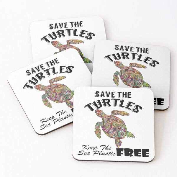 Item preview, Save the turtles keep the sea plastic free shirts, Save the turtles keep the sea plastic free masks, Save the turtles keep the sea plastic free stickers  designed and sold by Poussyarts.