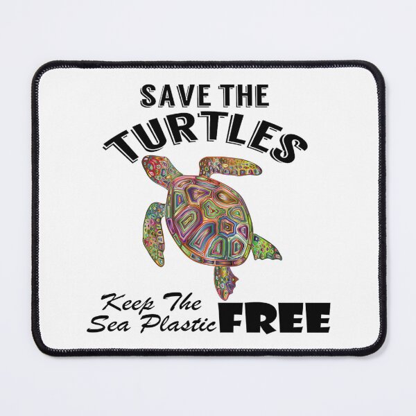 Item preview, Save the turtles keep the sea plastic free shirts, Save the turtles keep the sea plastic free masks, Save the turtles keep the sea plastic free stickers  designed and sold by Poussyarts.
