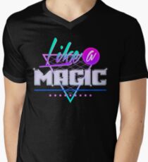 Like a Magic (Black Background) Men's V-Neck T-Shirt
