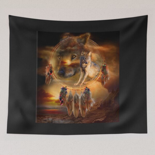 Item preview, Wolf dreamcatcher with beautiful wolf designed and sold by AlwineSeidel.