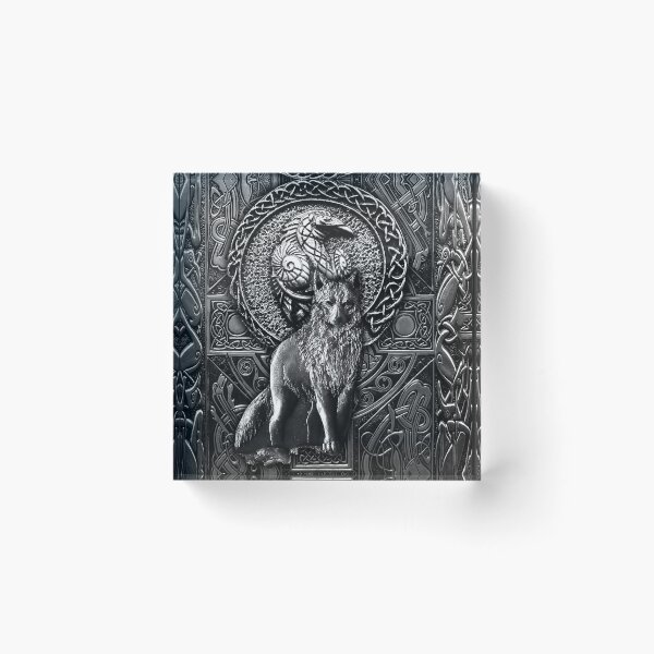 Item preview, Viking Wolf Raven Metal Style classic designed and sold by AlwineSeidel.