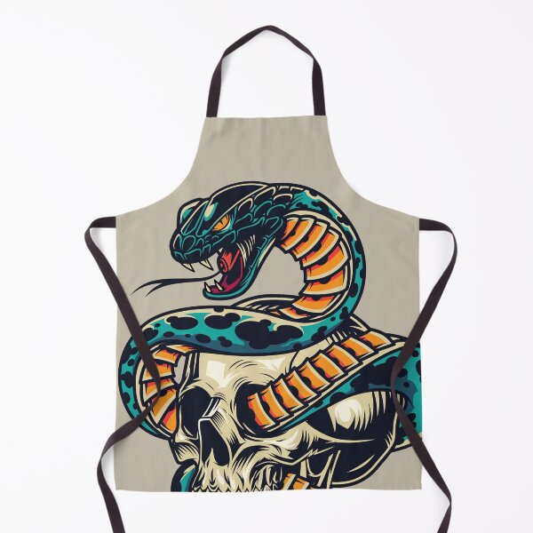Item preview, Snake Entwined with Skull Vintage Tattoo Design designed and sold by Robert Lynch.