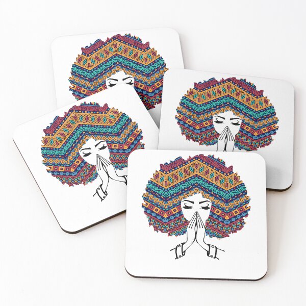 Item preview, Afro Natural Hair Black Queen Black Woman Praying designed and sold by Kamnna.
