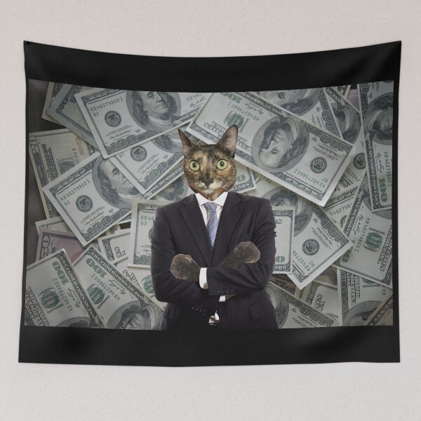 Item preview, millionaire businessman cat designed and sold by uchix.
