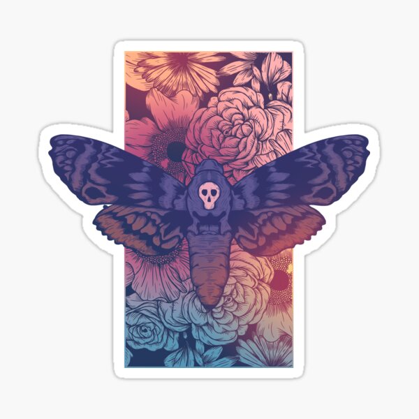 Death moth Sticker