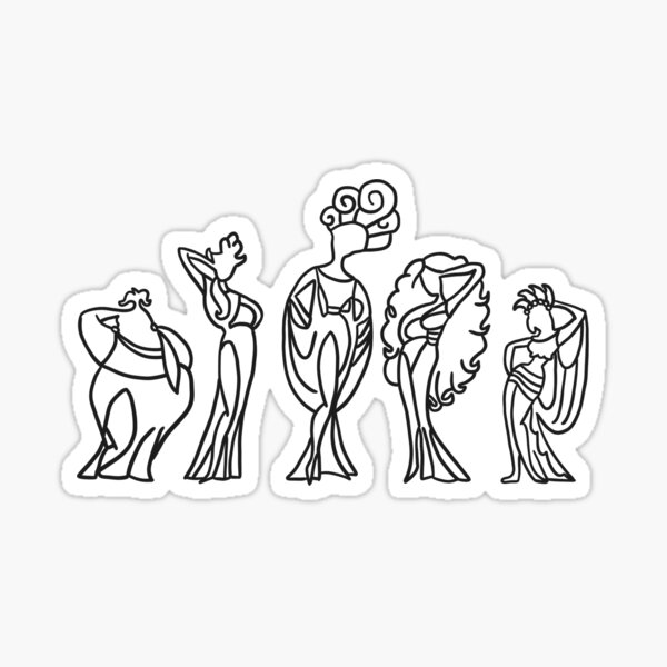 The Muses Sticker For Sale By Madison Honegger Redbubble 