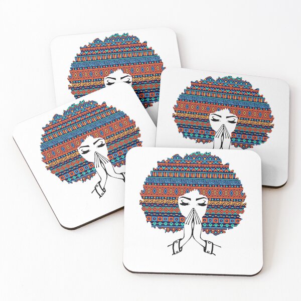 Item preview, Afro Natural Hair Black Queen Black Woman Praying designed and sold by Kamnna.