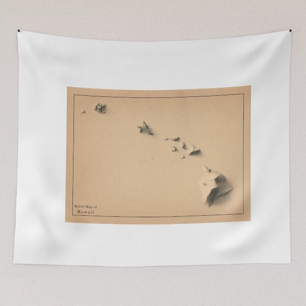 Item preview, Hawaii Shaded Relief Map 3D digitally-rendered designed and sold by ThinkAboutMaps.