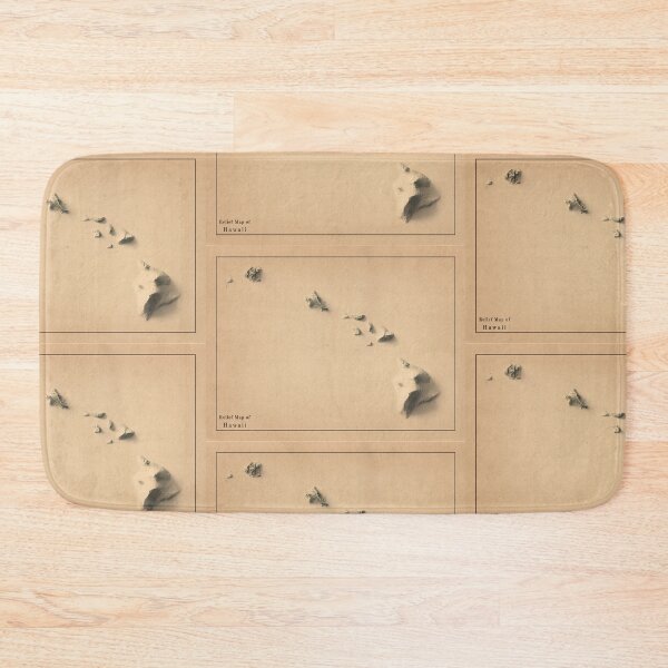 Item preview, Hawaii Shaded Relief Map 3D digitally-rendered designed and sold by ThinkAboutMaps.