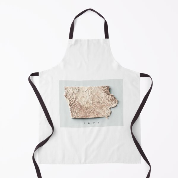 Item preview, Iowa Shaded Relief Map 3D digitally-rendered designed and sold by ThinkAboutMaps.