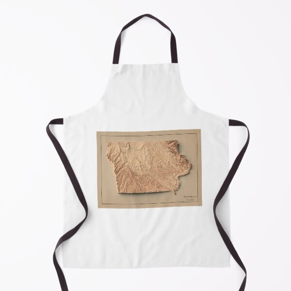 Item preview, Iowa Shaded Relief Map 3D digitally-rendered designed and sold by ThinkAboutMaps.