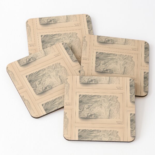Item preview, Kansas Shaded Relief Map 3D digitally-rendered designed and sold by ThinkAboutMaps.