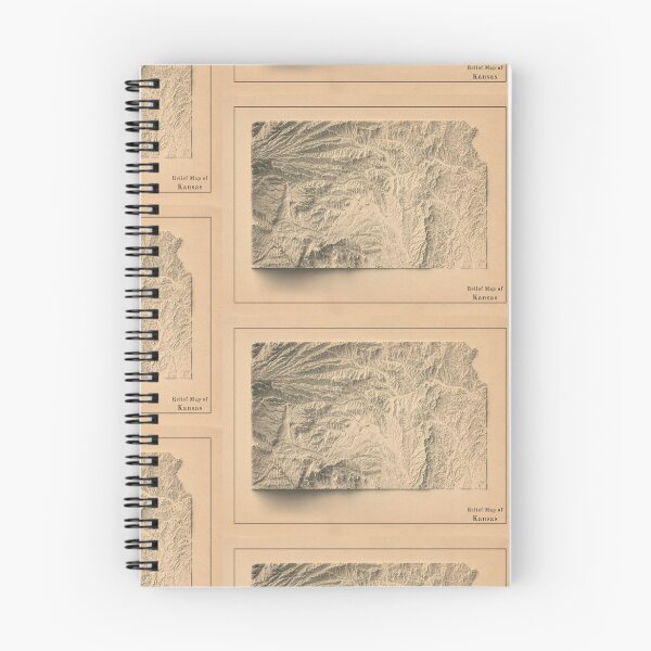 Item preview, Kansas Shaded Relief Map 3D digitally-rendered designed and sold by ThinkAboutMaps.