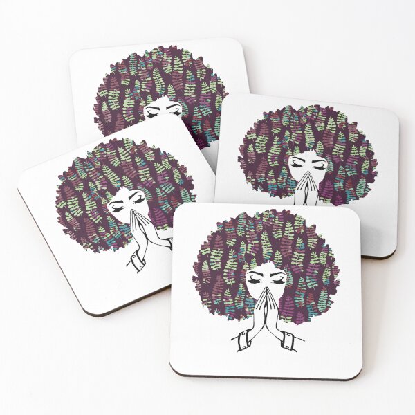 Item preview, Afro Natural Hair Black Queen Black Woman Praying designed and sold by Kamnna.