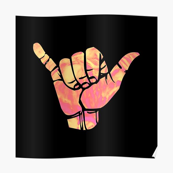 Trippy Shaka Design Poster