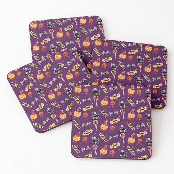 Item preview, Happy Halloween full of candy, colorful illustration with halloween drawings and candies designed and sold by Malogue.