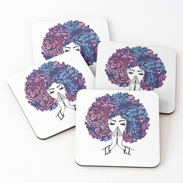 Item preview, Afro Natural Hair Black Queen Black Woman Praying designed and sold by Kamnna.