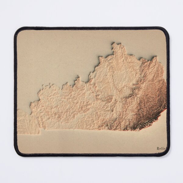 Item preview, Kentucky Shaded Relief Map 3D digitally-rendered designed and sold by ThinkAboutMaps.