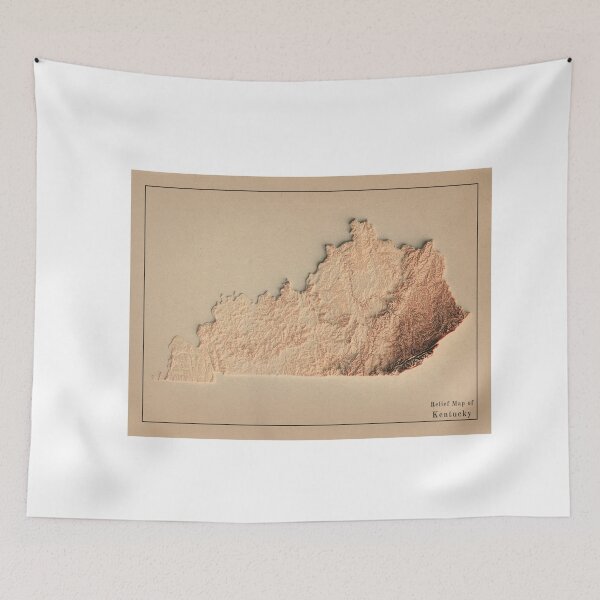 Item preview, Kentucky Shaded Relief Map 3D digitally-rendered designed and sold by ThinkAboutMaps.