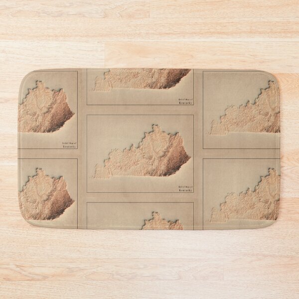 Item preview, Kentucky Shaded Relief Map 3D digitally-rendered designed and sold by ThinkAboutMaps.