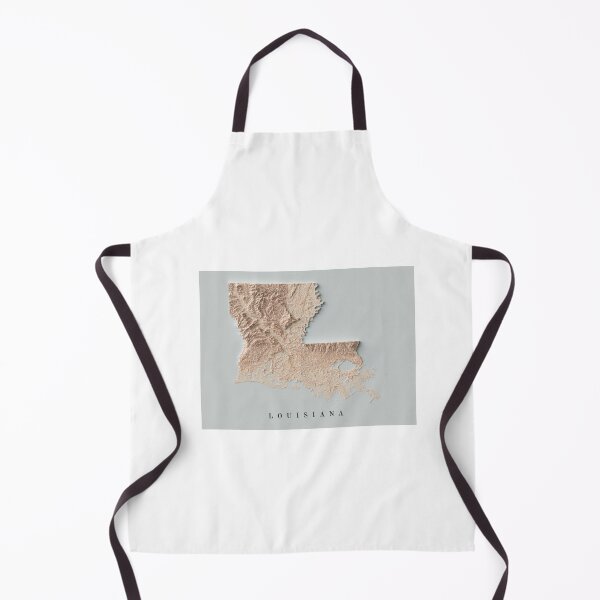 Item preview, Louisiana Shaded Relief Map 3D digitally-rendered designed and sold by ThinkAboutMaps.