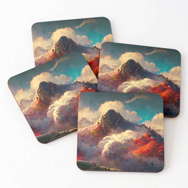 Item preview, Mountaintop Veiled in Clouds Concept Art designed and sold by RadicalWombat.