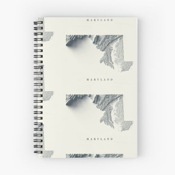 Item preview, Maryland Shaded Relief Map 3D digitally-rendered designed and sold by ThinkAboutMaps.