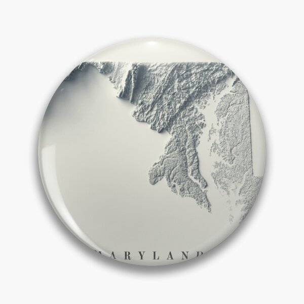 Item preview, Maryland Shaded Relief Map 3D digitally-rendered designed and sold by ThinkAboutMaps.