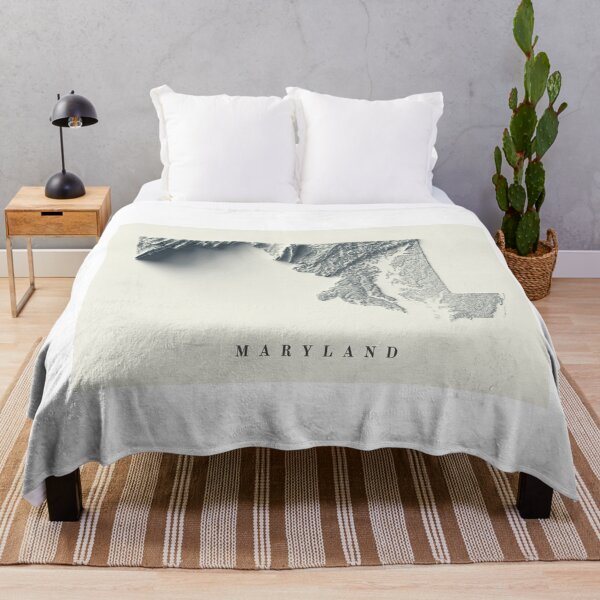 Item preview, Maryland Shaded Relief Map 3D digitally-rendered designed and sold by ThinkAboutMaps.