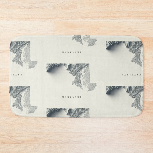 Item preview, Maryland Shaded Relief Map 3D digitally-rendered designed and sold by ThinkAboutMaps.