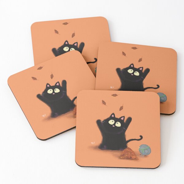 Item preview, Smudge and Bean Chase the Autumn Leaves designed and sold by mwkairos.