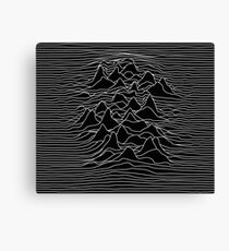 Black and white illustration - sound wave graphic - black Canvas Print