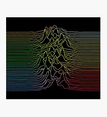 rainbow illustration - sound wave graphic Photographic Print