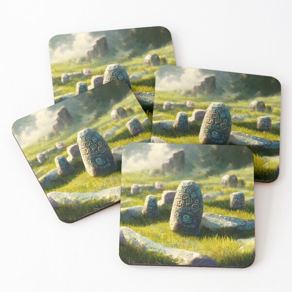Item preview, Field of Ancient Runestones Digital Painting designed and sold by RadicalWombat.