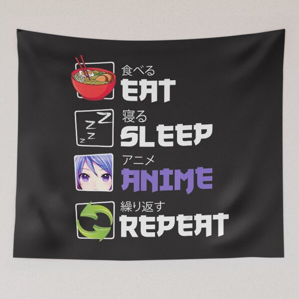 Item preview, Fun  Eat Sleep Anime Repeat Anime Japan Manga Gift  designed and sold by lameydommert.