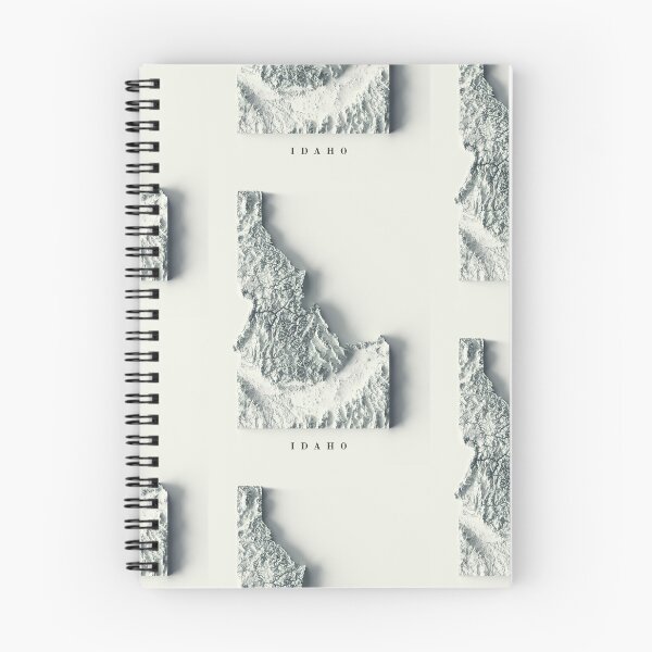 Item preview, Idaho Shaded Relief Map 3D digitally-rendered designed and sold by ThinkAboutMaps.