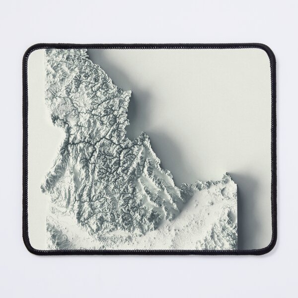 Item preview, Idaho Shaded Relief Map 3D digitally-rendered designed and sold by ThinkAboutMaps.
