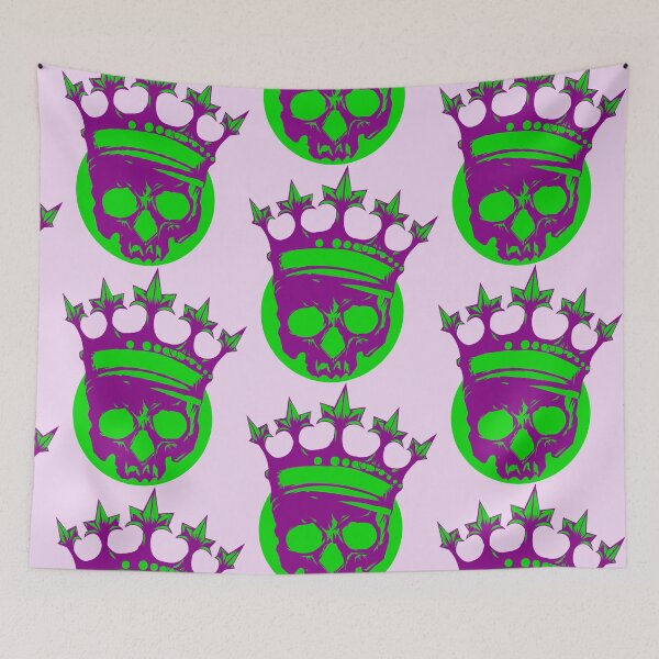 Item preview, 80s, retro, neon, skull, skull king, king, neon skull, bright, spring designed and sold by SavageLegion.