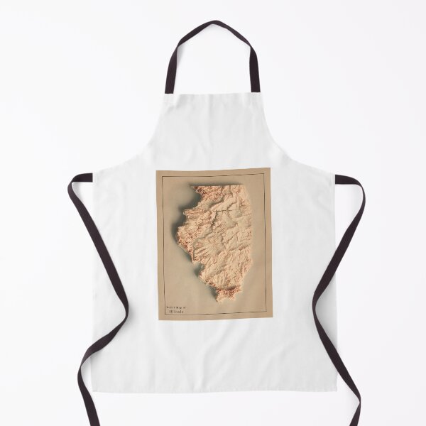 Item preview, Illinois Shaded Relief Map 3D digitally-rendered designed and sold by ThinkAboutMaps.