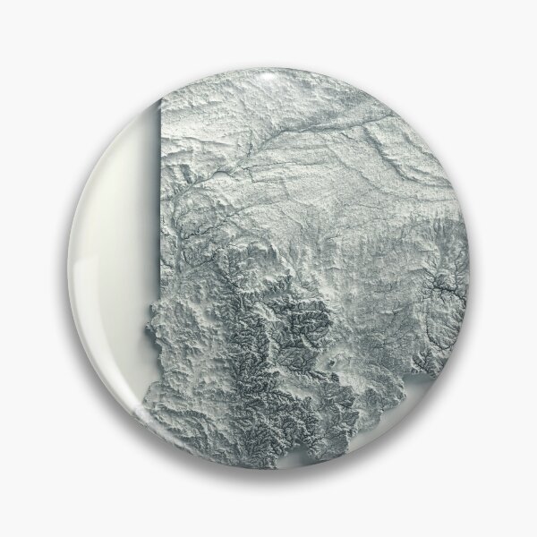 Item preview, Indiana Shaded Relief Map 3D digitally-rendered designed and sold by ThinkAboutMaps.